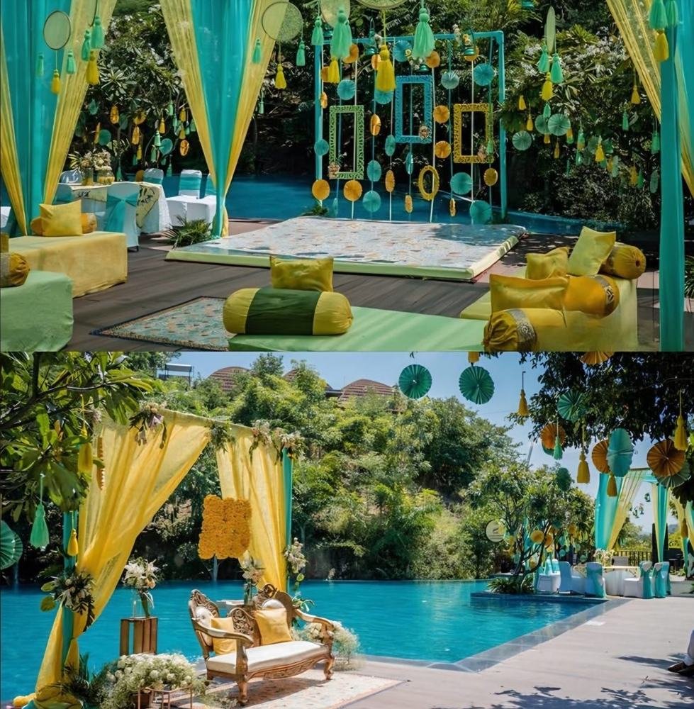 Poolside decor