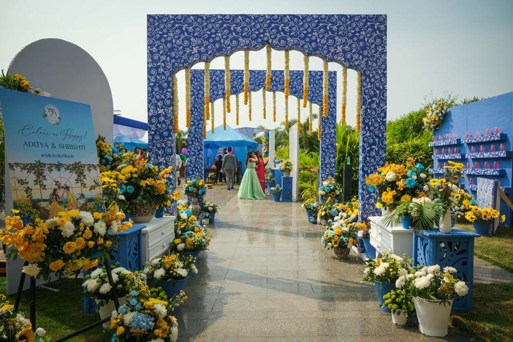 Blue tile entrance arch