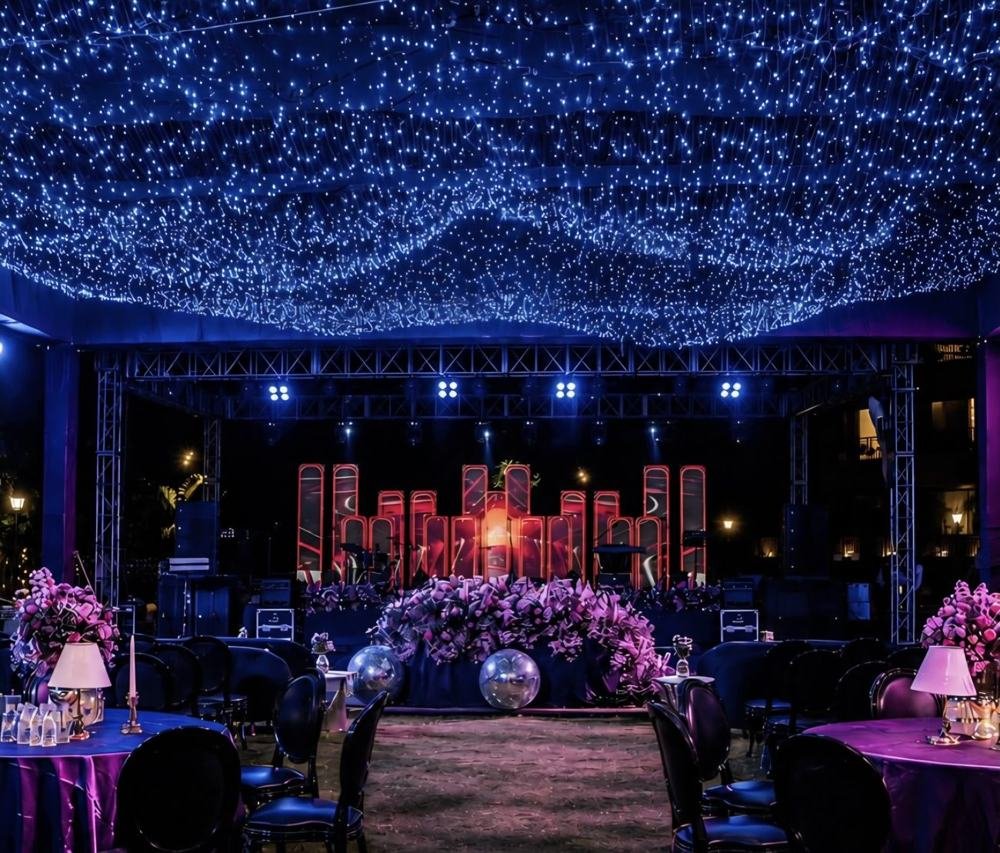 Starlit reception stage