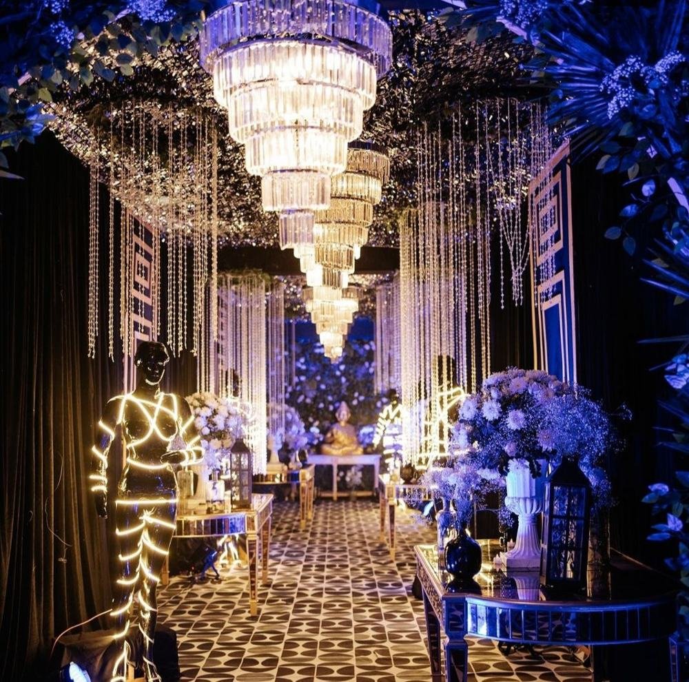 Crystal chandelier entrance