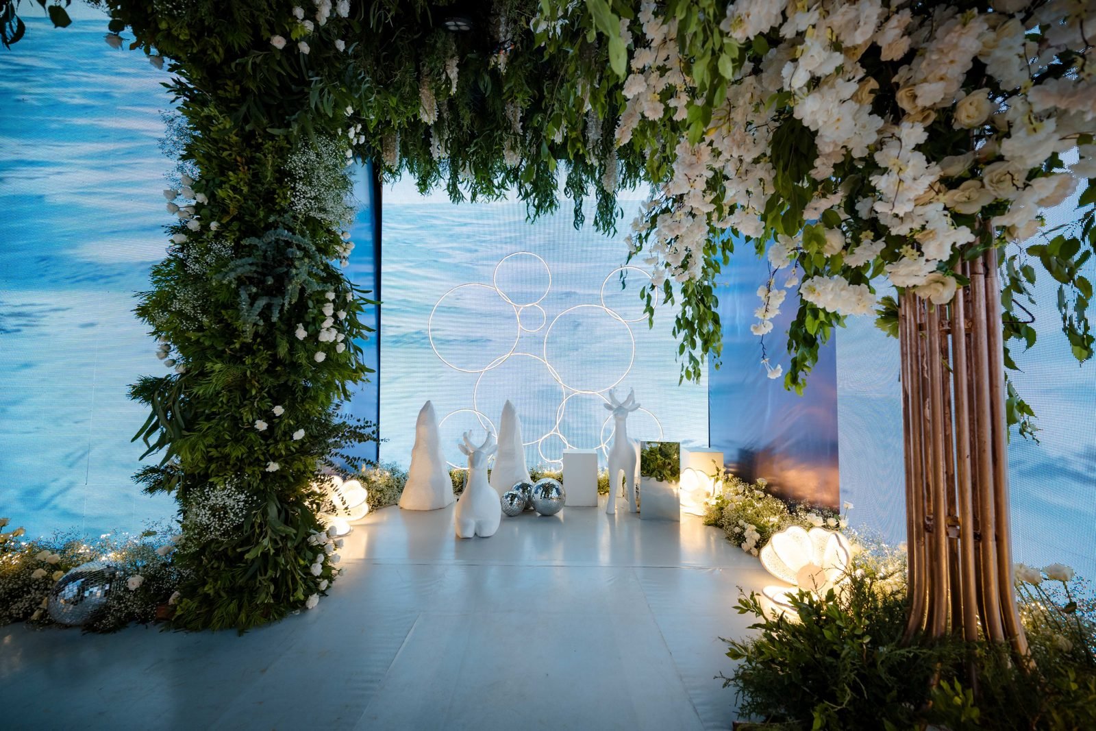 Oceanview floral dining